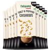 Fabeato Munch On the Go Snack Premium Salt and Pepper Cashews | Crunchy| Protein-Packed Each Pouch 25g | Pack of 10