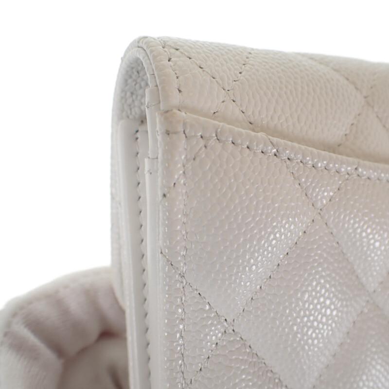 Chanel AP0232_B33352_10601 Белый женский кошелек бифолд