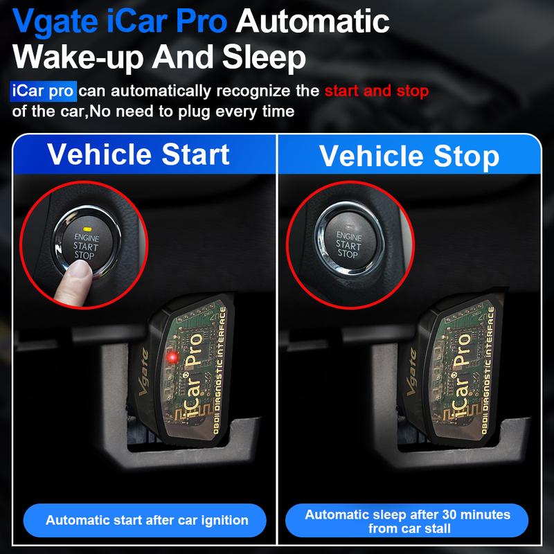 Vgate iCar Pro ELM327 BLE 4.0 OBD2 Диагностический инструмент для IOS Android Автомобильный OBD Считыватель кодов Сканер RU Зарубежный склад Быстрая доставка