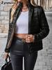 Women's Short Slim Fit Stand Collar Padded Coat