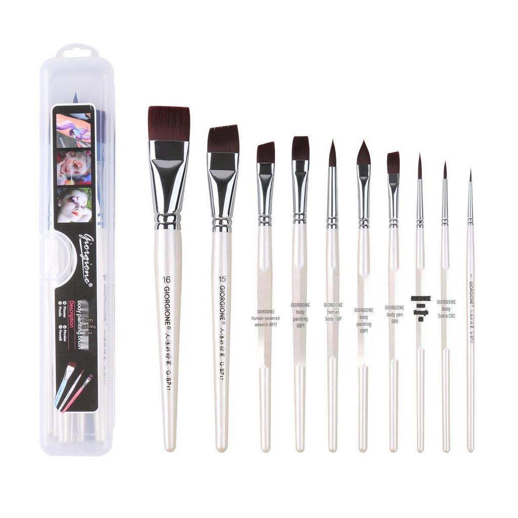Набор кистей для лица и тела Giorgione из 17 предметов с тиснением для детей