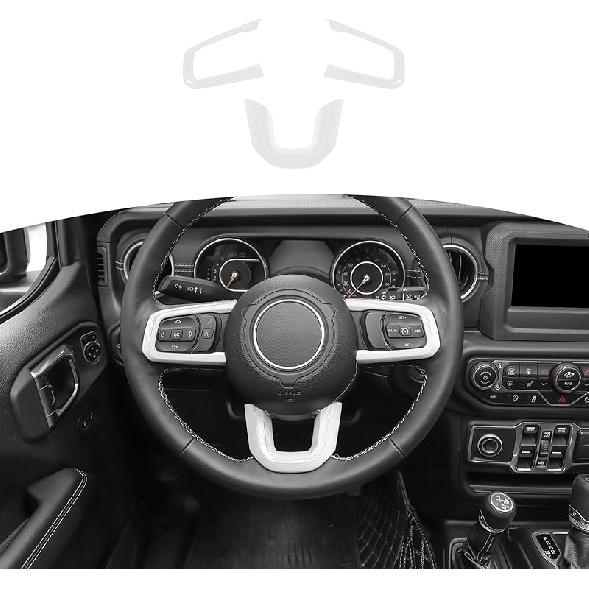 RT-TCZ For Wrangler JL Steering Wheel Trim Decal Panel Green For Jeep Wrangler JL JLU Gladiator JT 2018-Present Green Interior Accessories 3Pcs