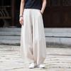 Summer Cotton and Linen Casual Pants, Women's Bloomers, Loose Literary Retro, Thin Wide-leg Pants, Thin Casual Trousers