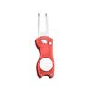 Golf Green Fork with Magnetic Suction Function Compact Size Portable Magnetic Putt Alignment Ball Marker Foldable Golf Divot Repair Tool