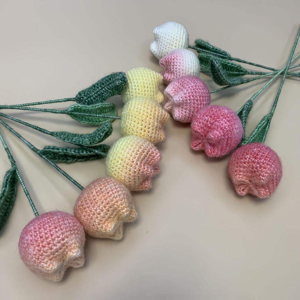 Handmade Crochet Tulip Flower Decoration - Seahorse Line Gift