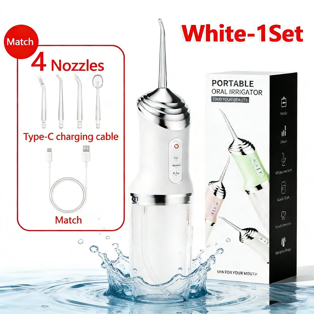 2026 New Portable Water Flosser Oral Irrigator USB Charging Wireless Teeth Cleaner for Home Travel Daily Dental Care