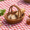 Simple Imitation Rattan Storage Basket Household Portable Fruit Storage Baskets Decorative Save Space Handheld Gift Box