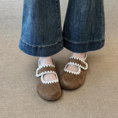 Винтажные туфли-мюли с головой феи Мори, женская уличная обувь на осень 2025 года, с юбкой, туфли Мюли, сандалии Мэри Джейн