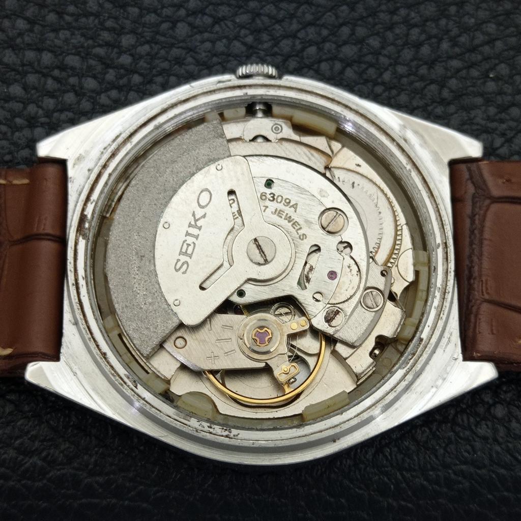 АВТОМАТИЧЕСКИЕ ВИНТАЖНЫЕ ЧАСЫ SEIKO 5 ЯПОНИЯ 6309A МУЖСКИЕ АРАБСКИЕ ЦИФРЫ КРАСНЫЙ ЦВЕТ ЦИФЕРБЛАТА a701280-5 R206a-a701280