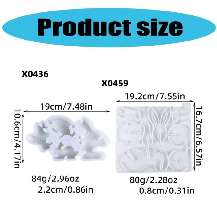 Гибкая силиконовая форма-аксессуар для создания декоративных подсвечников в виде кроликов с использованием смолы и гипса. Для повседневного использования.