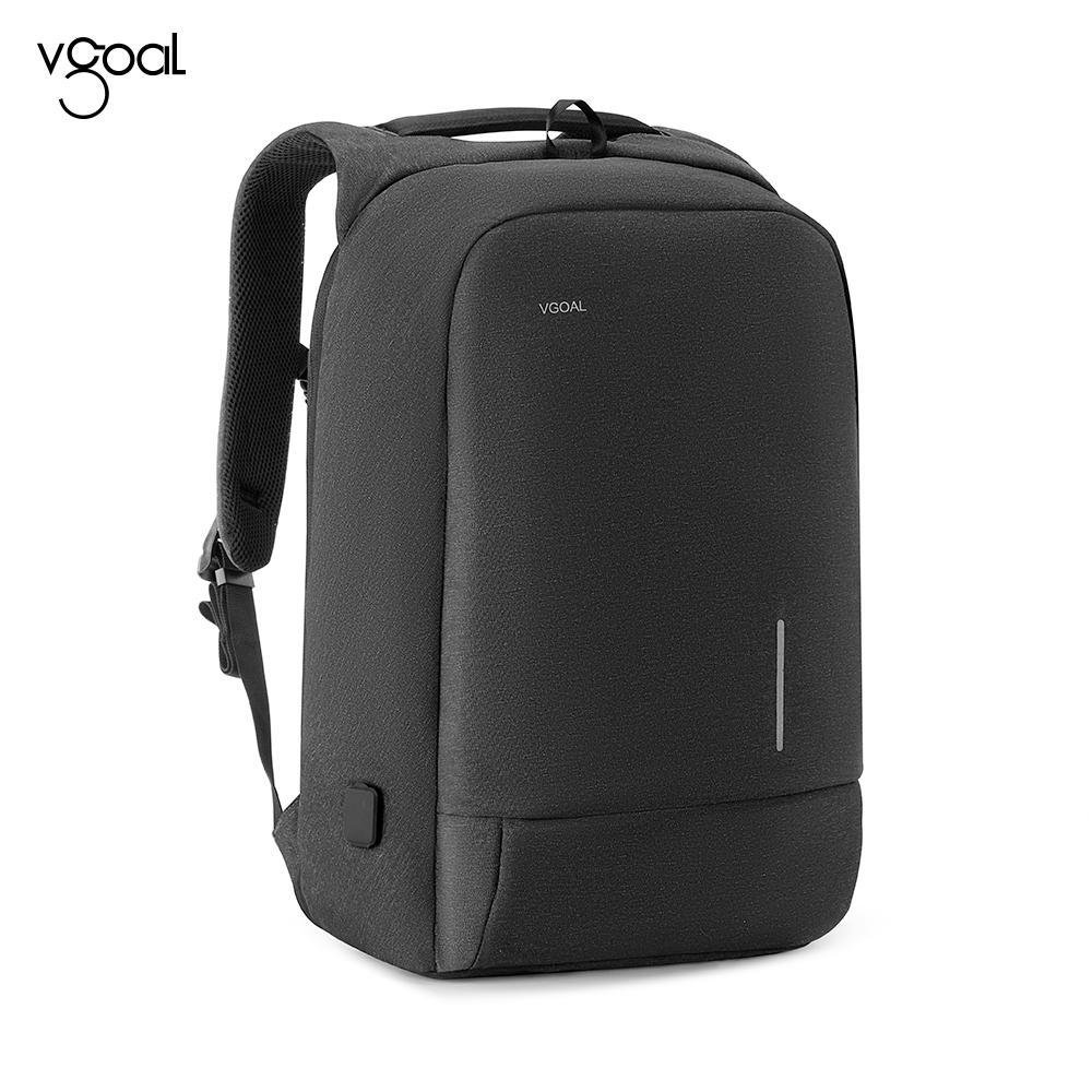 Vgoal Men's Backpack Anti-theft Waterproof For Laptop 13.3/15.6/17.3 Inch With USB 3.0 Fast Charging Port &TSA Customs Lock,180° Opening Dark Gray