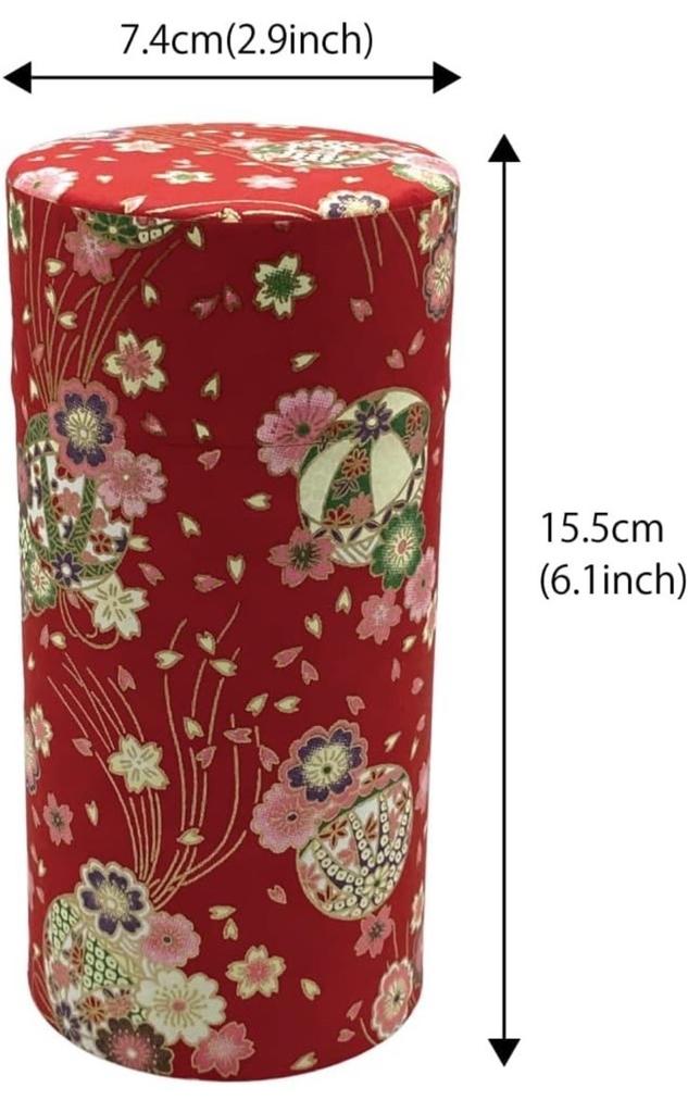 ЯпонияНогучи Куматаро Чайный сад Чайная банка Юдзэн бумага васи Вишневый цвет