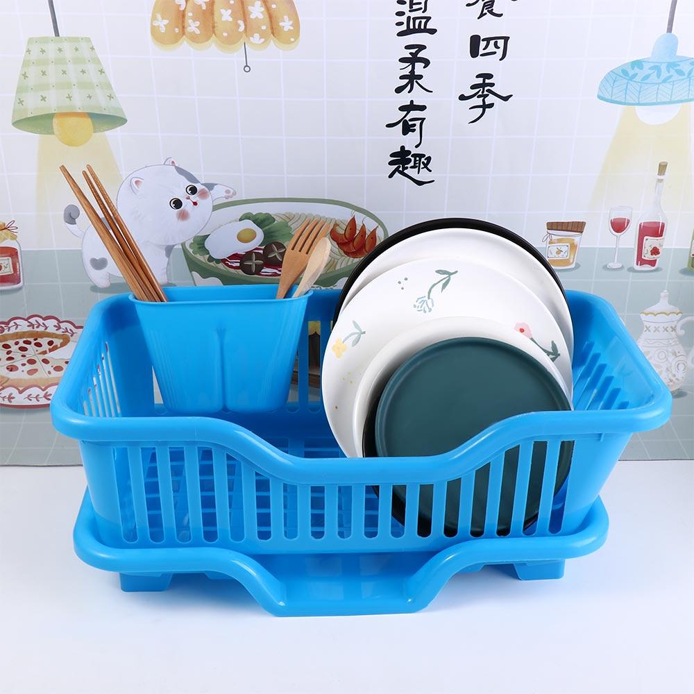 Пластиковая сушилка для посуды Квадратная корзина для хранения Поддон для стекания воды Подставка для столовых приборов Подставка для стекания воды Палочки для еды