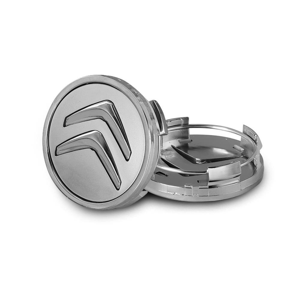 4Pcs Wheel Centre Hub Caps Black Car Hubcap Cover Auto Badge Accessories For Citroen C1 C3 C4 DS3 VTS C-ELYSEE Aircross Picasso