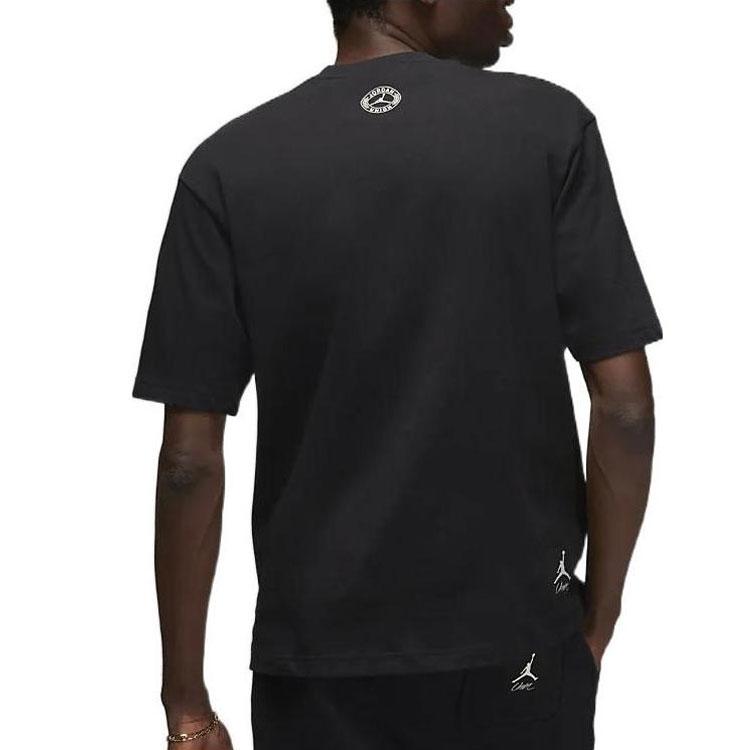 Jordan X Union Collaborative Letter Logo Sports T-Shirt Men Tops Black DV7344-010