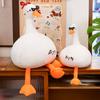 Cute Big White Goose Throw Pillow Plush Toy Baby Sandwich Legs Long Goose Doll Children Sleeping Doll