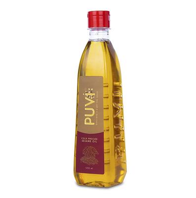 Кунжутное масло холодного отжима (500 мл), Cold Pressed Sesame Oil,  Puvi