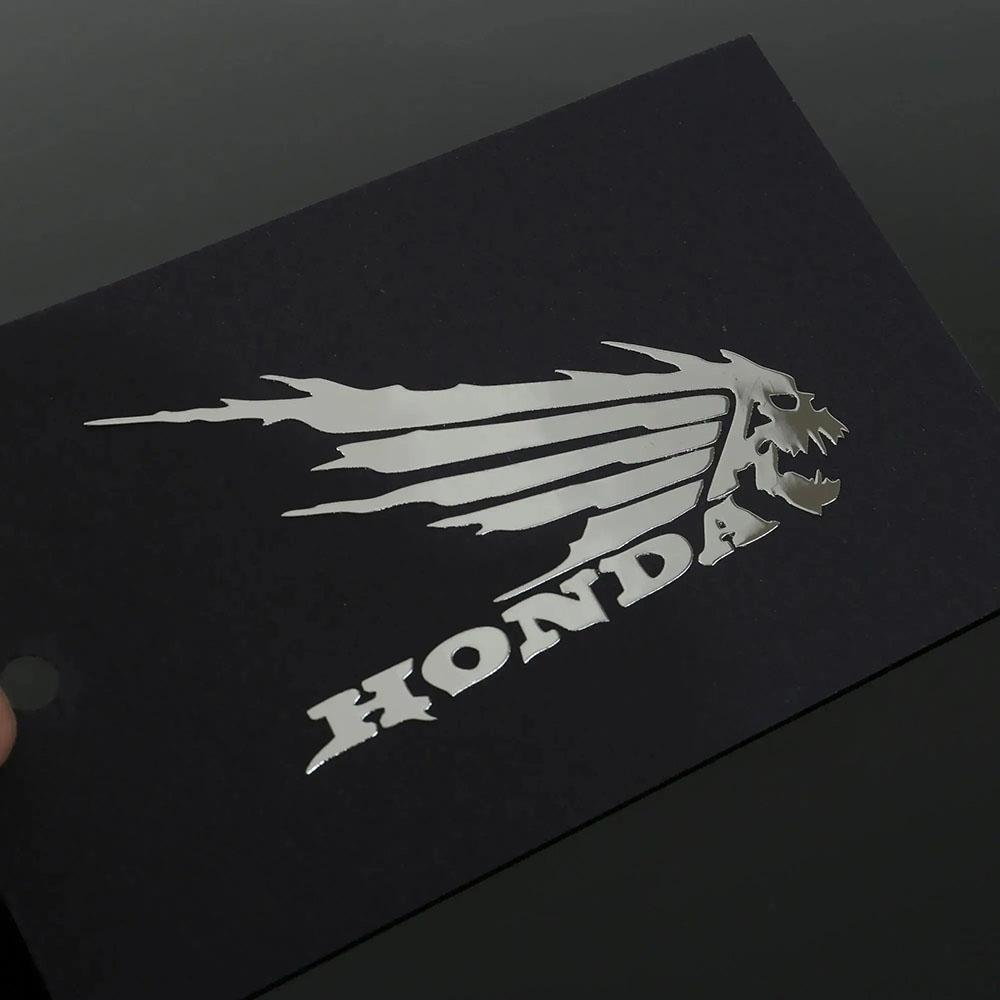 Silver Reflective Car Stickers for HONDA, Suitable for Modifying Motorcycle, Racing Helmet Fuel Tank Exhaust Pipe Decoration.