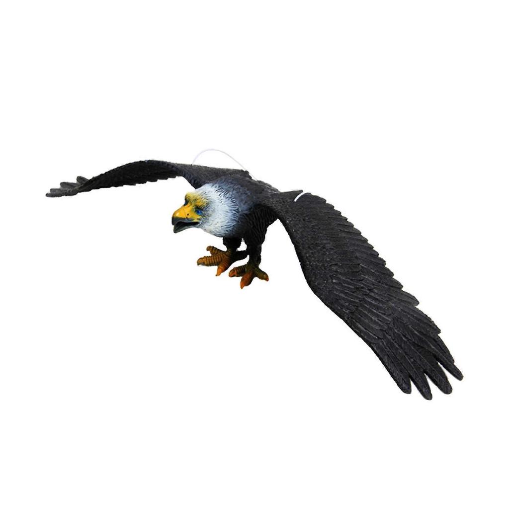 Simulated Eagle Model Play Toy Animal Bird Toy for Girls Kids Education Gift S gray