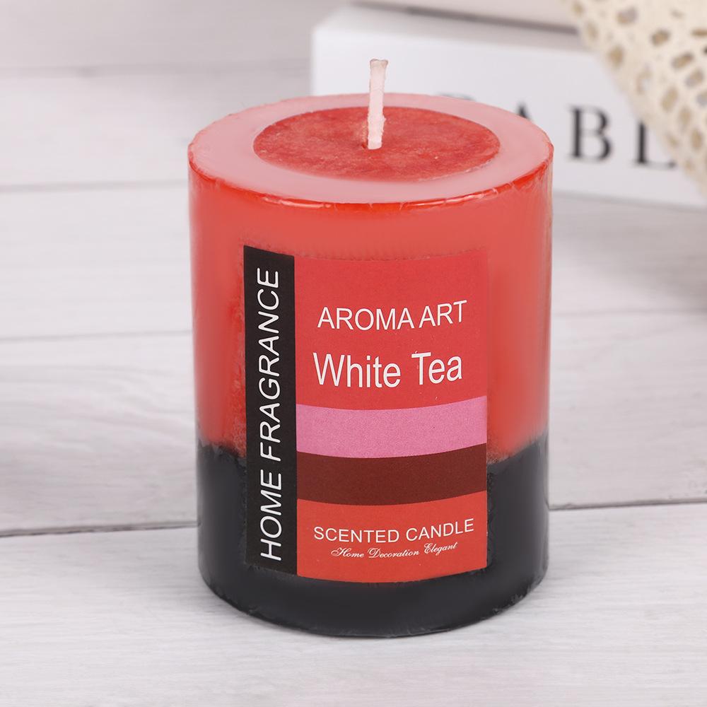 Винтажные цилиндрические ароматические свечи ручной работы для дома, не для романтики, аварийное освещение, свадебные церковные свечи