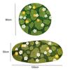 Зеленый мох Цветочный коврик Флокированные прикроватные коврики Для гостиной Спальни Домашнее украшение