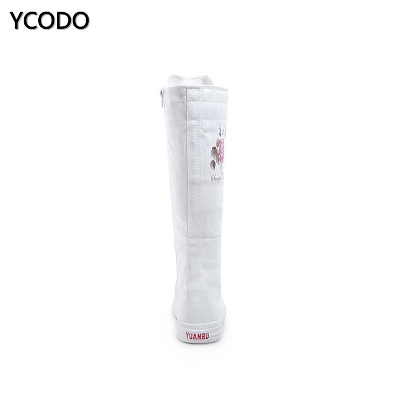 Весенне-осенние женские ботинки, парусиновые сапоги до середины икры, повседневная обувь с высоким берцем, длинные сапоги, удобные ботинки на плоской подошве со шнуровкой, размер 34-43