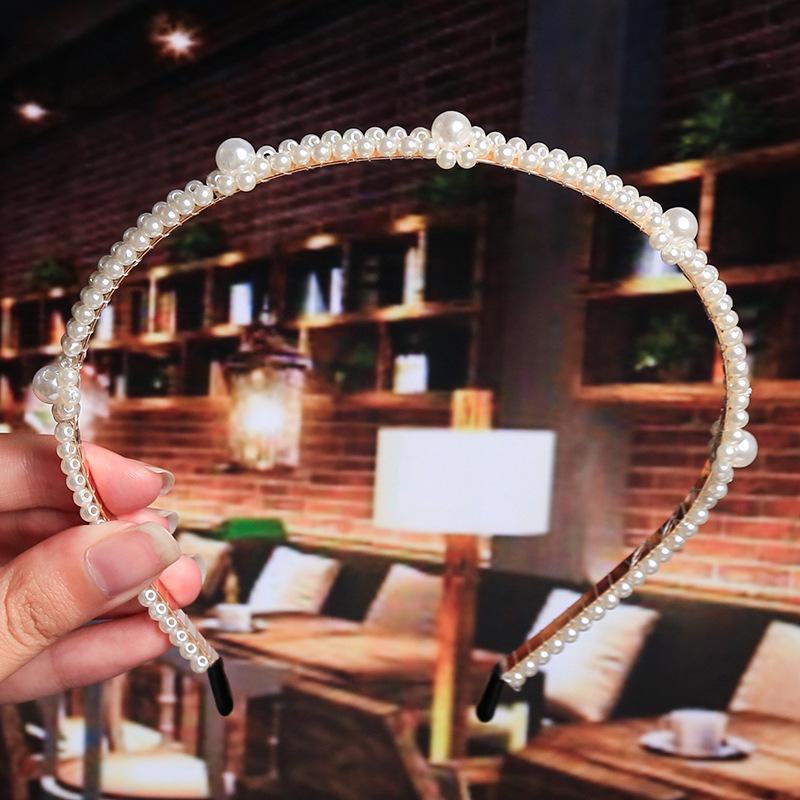 Плетеная повязка на голову в корейском стиле с жемчужными бусинами для женщин: Шикарный и универсальный аксессуар для волос