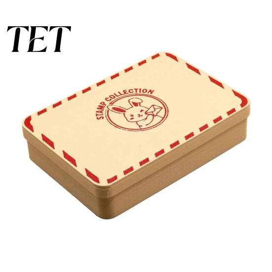 Clicky Desk Toy 3D Printed Stamp Box Clicker, Stress Relief Retro Finger Handheld Fidget Clicker Rabbit Pattern for Adults and Kids Anxiety Toys