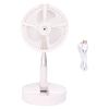 Portable Telescopic Desktop Fan Folding Atomizing Hydrating LED Fan USB Charging