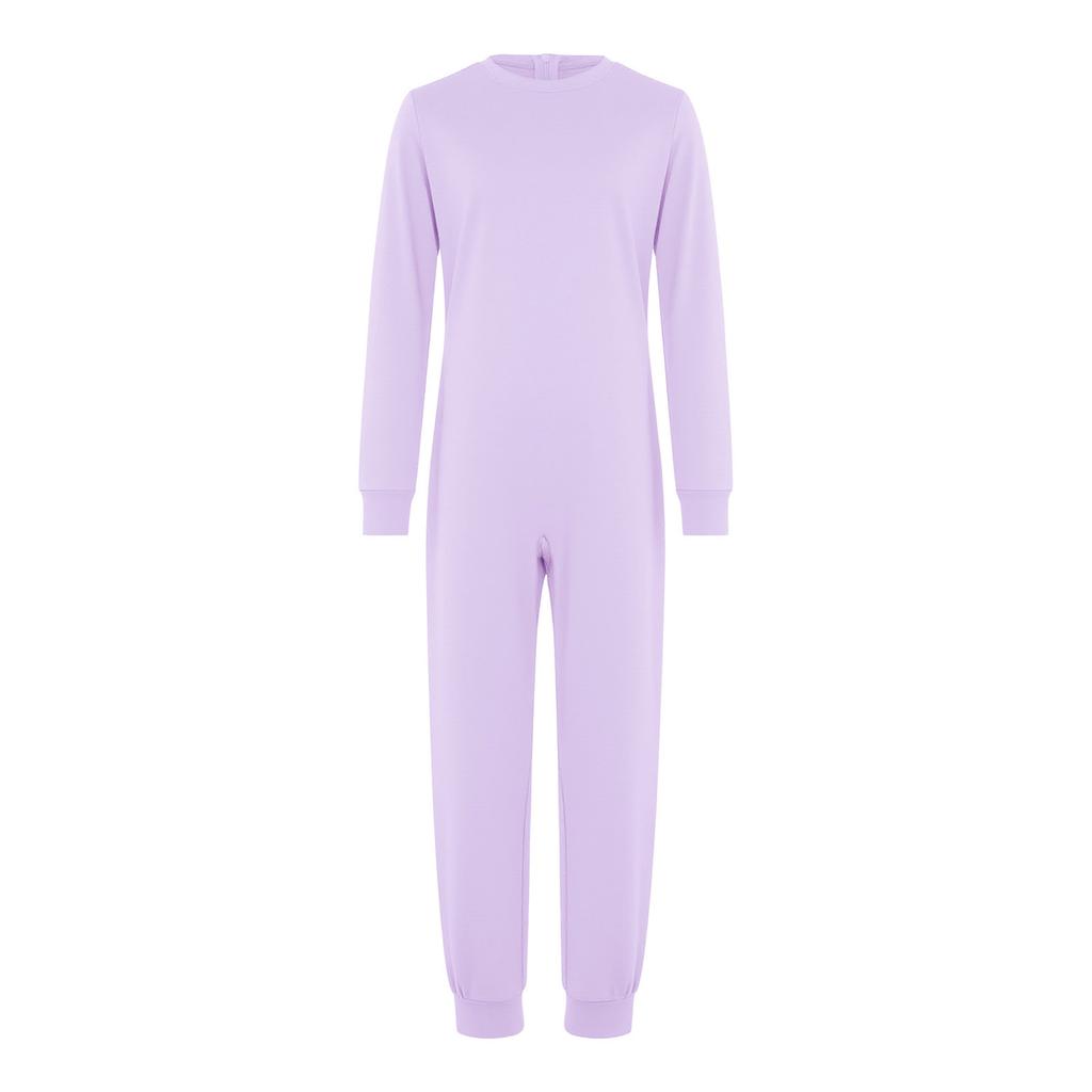 Unisex Kids Adaptive Clothing Round Neck Long Sleeve Back Zipper Cotton Jumpsuit Comfortable All Day Wear