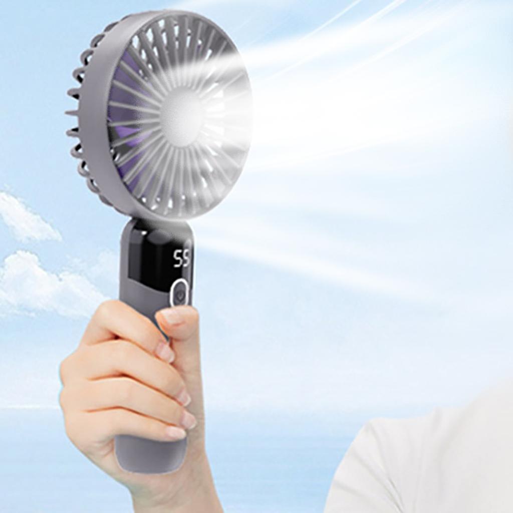 Миниатюрный портативный вентилятор с зарядкой от USB, 6 скоростей, легкий ручной вентилятор, идеально подходит для офиса, улицы, путешествий и кемпинга