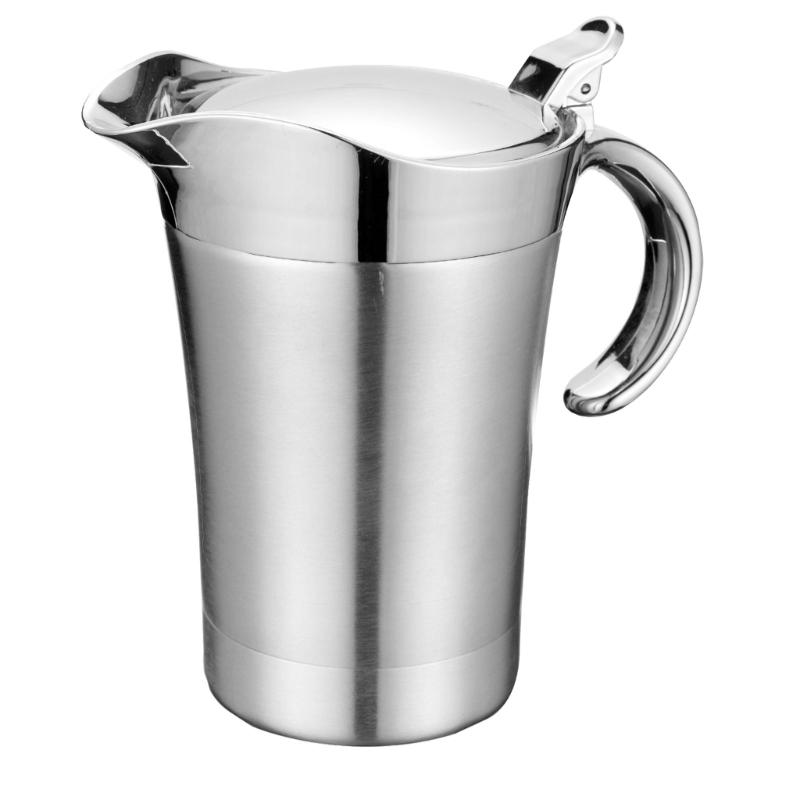 Эффективные термоизолированные соусники с крышкой из нержавеющей стали для подачи подливы и соуса. Незаменимы на кухне.