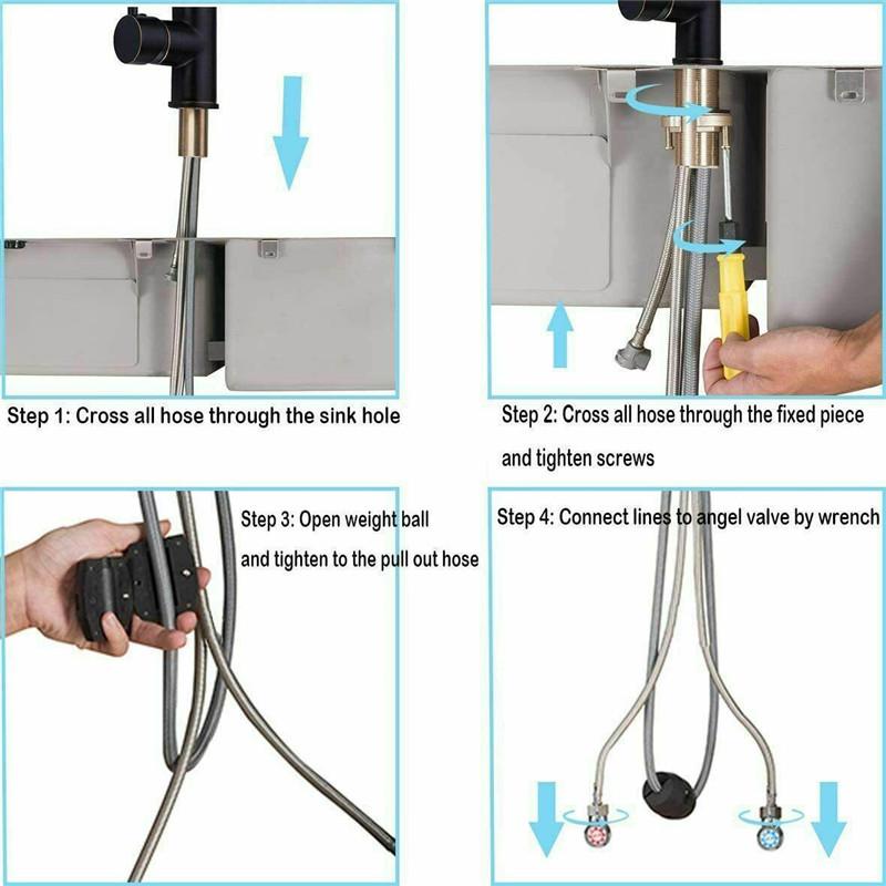 Черный матовый смеситель для кухонной раковины из нержавеющей стали, смеситель, умный сенсорный датчик, выдвижной, смеситель для горячей и холодной воды, кран