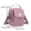 Lightweight Nylon Women's Crossbody Bag - Casual Mini Tote with Multiple Zippered Compartments, Removable Shoulder Strap, Available In A Dozen Colors