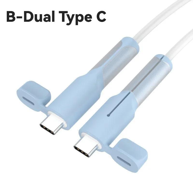Мягкий силиконовый чехол для сматывания кабеля зарядного устройства USB Type C, защитный чехол от поломки для Xiaomi Huawei OPPO VIVO, чехол для линии передачи данных