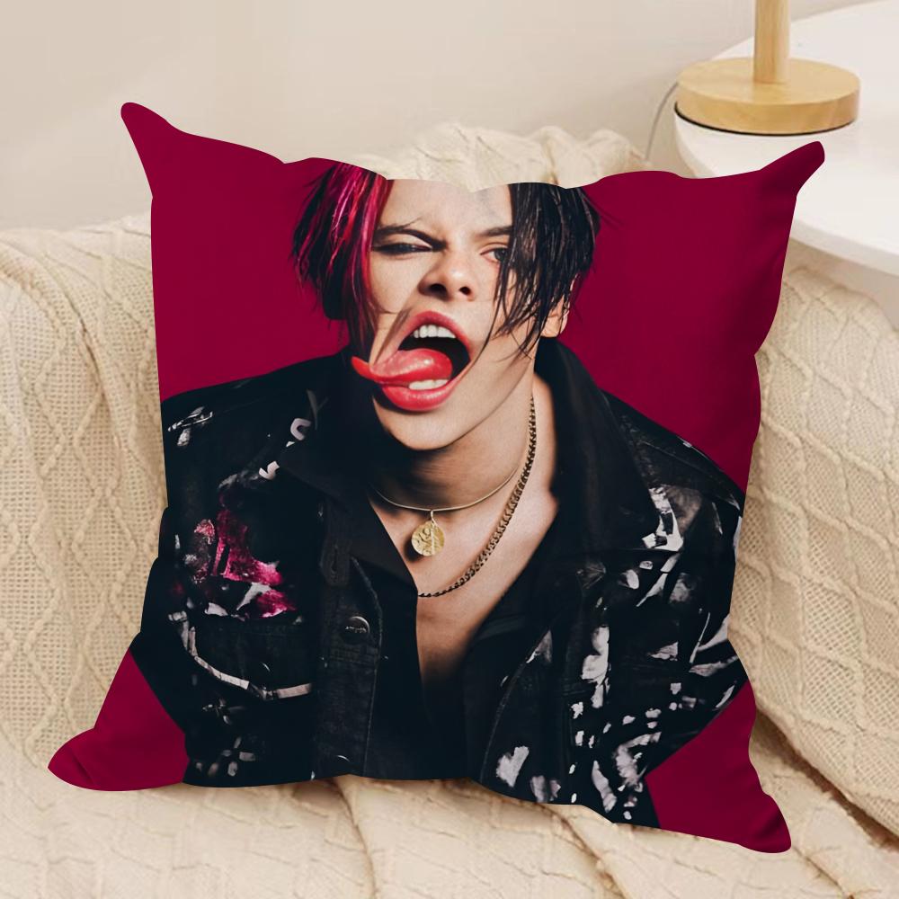 Y-Yungblud Певец Рок-музыки Наволочка Подушка Ультрамягкая Кожаная Ткань Облачный Комфорт & Скрытая Молния