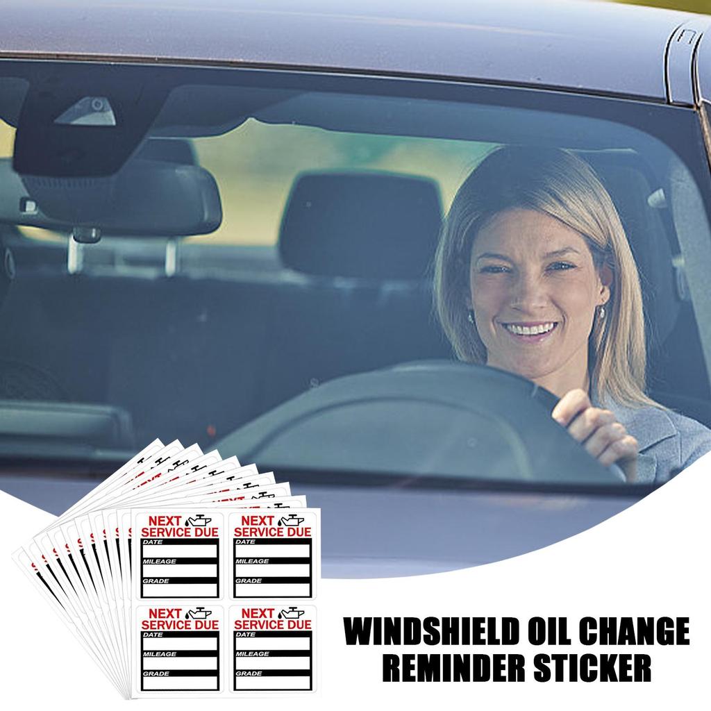 Oil Change Stickers for Windshield 40PCS 2x2 Inch Service Reminder Stickers Windshield Stickers Next Service Due Labels Easy