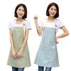 Полосатый кухонный фартук без рукавов для женщин, кухонный бретель с карманом