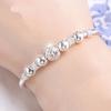 925 Sterling Silver Lucky Beads Charm Cuff Bracelets&Bangle for Women Elegant Adjustable Chain Wedding Jewelry Sl096