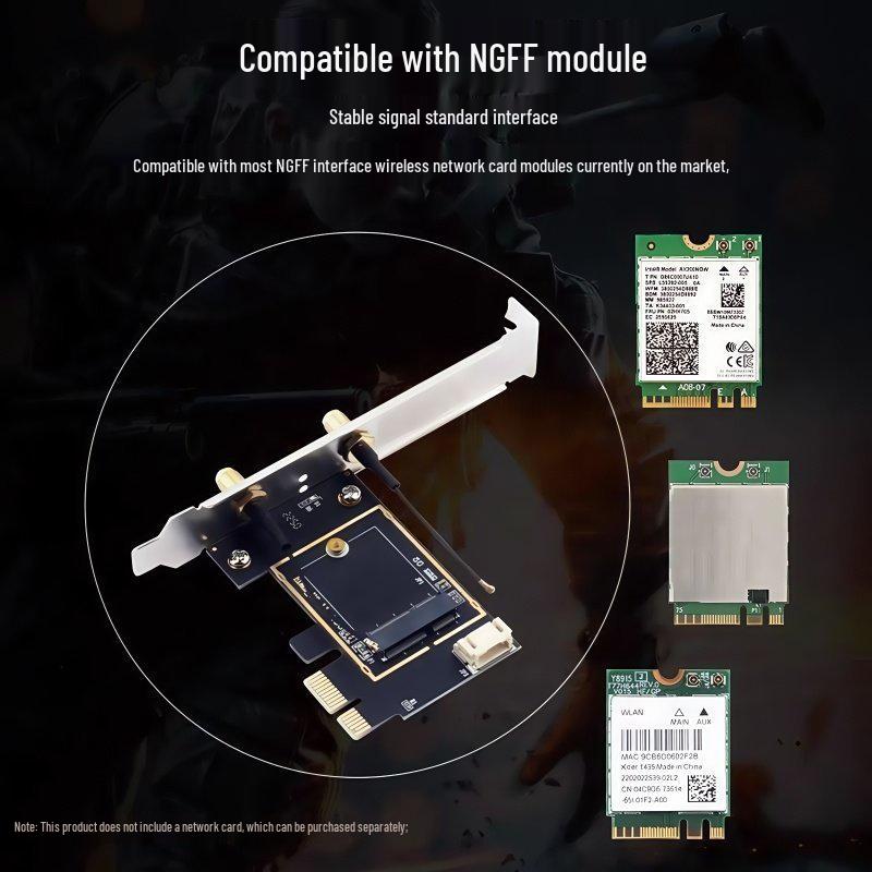 Настольная карта M.2 NGFF на PCI-E для беспроводной сети и Bluetooth AX210 200