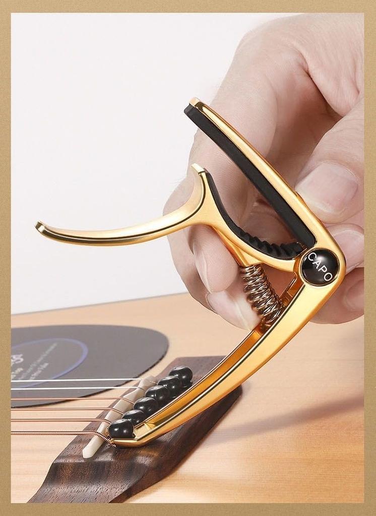 Эксклюзивный гитарный каподастр Tast One Touch Guitar Capo Акустическая гитара Электрогитара Capo Tast для электрогитары Фолк-гитара Укулеле Цинковый сплав [Amazon