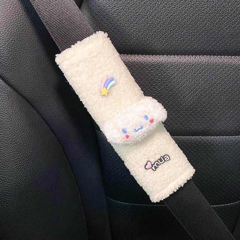 Women Cute Cartoon Car Seat Belt Shoulder Pads Pair For Car Interior Decoration