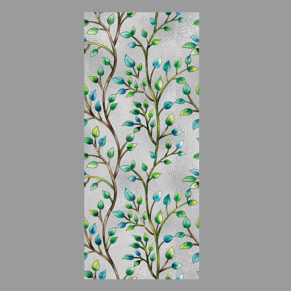 Multicolor Static Window Sticker Electrostatic 43cm*100cm Sun Catcher Decals Double-sides Flower Design Rainbow Film