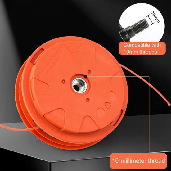 Двойная триммерная головка Алюминиевый сплав Головка для триммера Универсальная сменная триммерная головка для большинства бензиновых триммеров