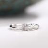 Xiaomi Huitan Chic Feather Finger Rings for Female Minimalist Silver Color Ring Fashion Versatile Women's Accessory Daily Wear Jewelry