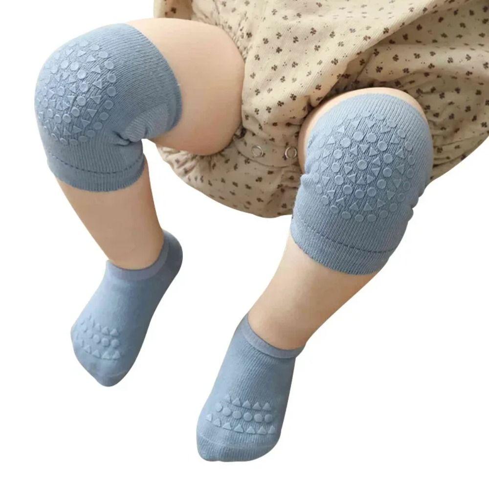 Anti Slip Infant Learning Socks Breathable Knee Protector Socks Baby Knee Pads Set Toddlers