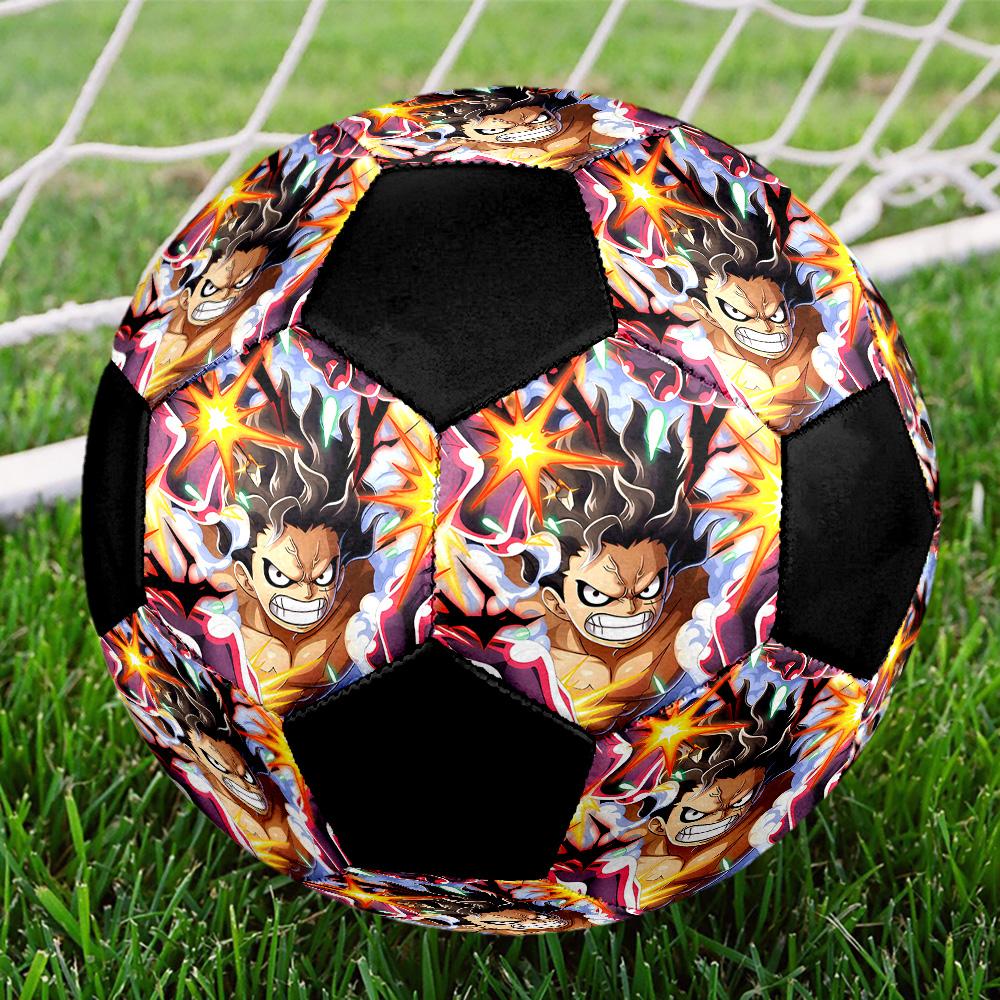 Monkey D Luffy Soccer Ball Colorful All Ages Machine Stitched PVC Competition Ready Durable High-Bounce.SIZE5