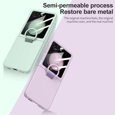 Чехол-держатель с кольцом для Samsung Galaxy Z Flip 6 5 5G Flip6, маленький экран с защитной пленкой, противоударный чехол, против царапин