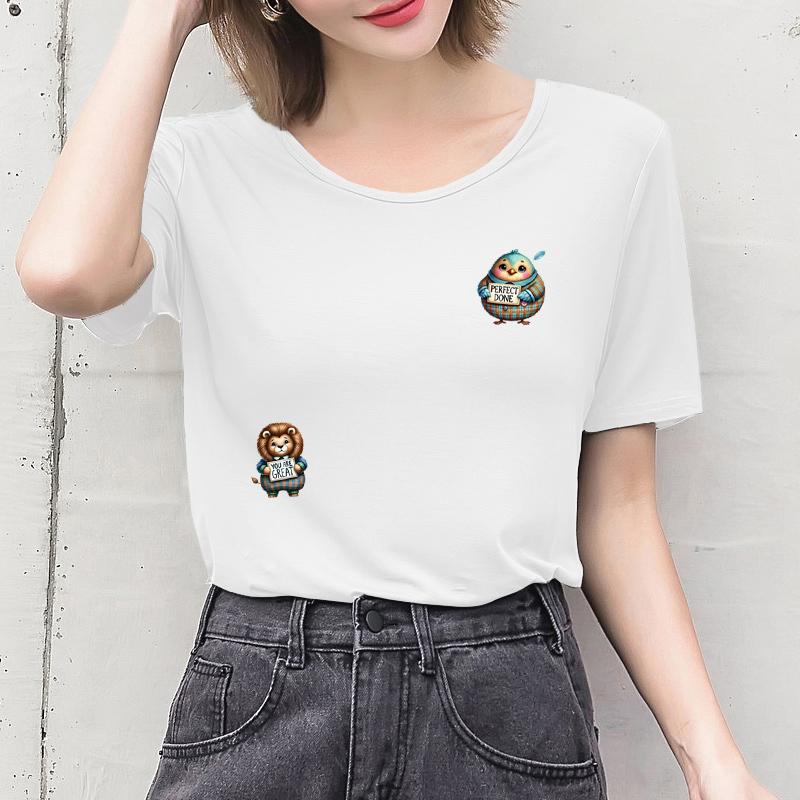 Наклейки на ткань «Назад в школу» Набор милых животных Наклейки с капюшоном Наклейки для одежды своими руками Термоперенос Parches Ropa Thermo Transfer