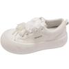 White high-end sense, small thick-soled white shoes, women's 2025 new summer skirt heightening casual board shoes